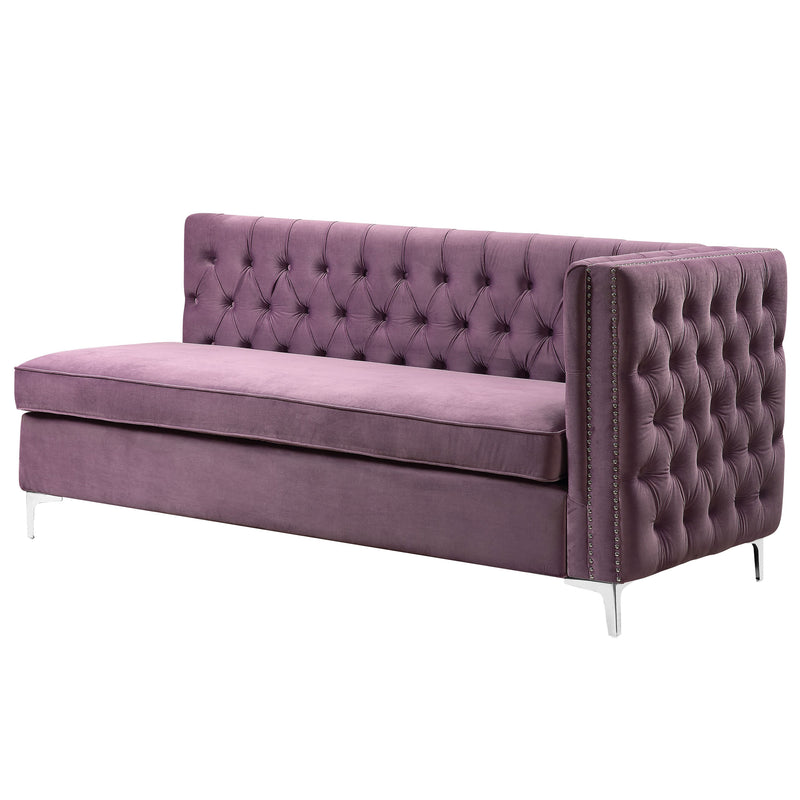 Sectional Velvet L Shape Sofa Set