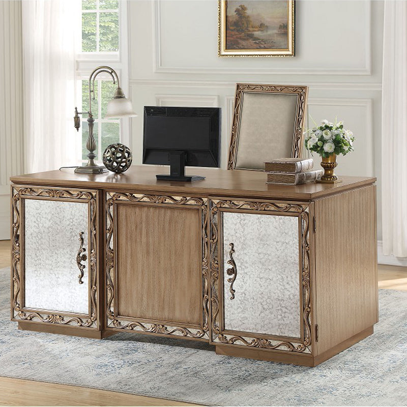 Office Desk in Antique Gold