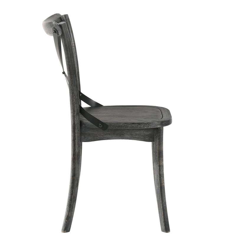 Side Chair (Set-2), Rustic Gray