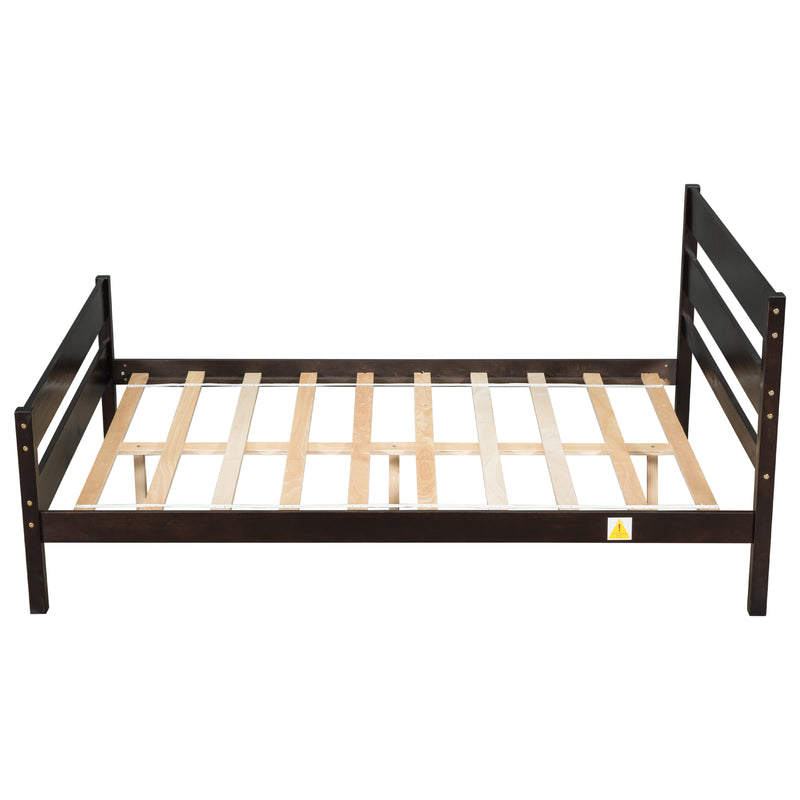 Full Bed with Headboard and Footboard,Espresso