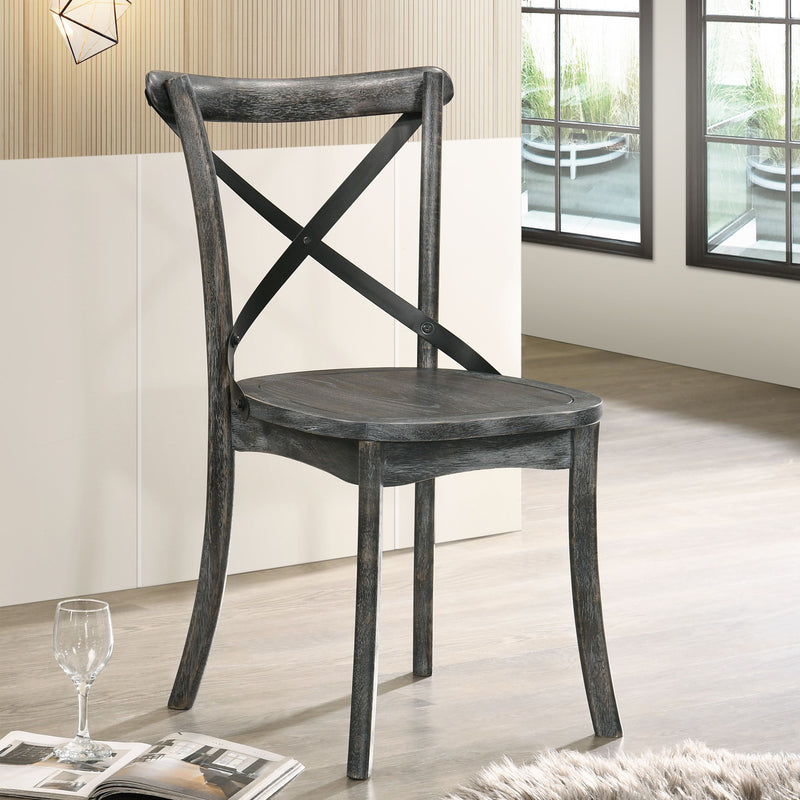 Side Chair (Set-2), Rustic Gray