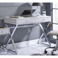 Metal Frame Wood Comouter Desk with 2 Drawers