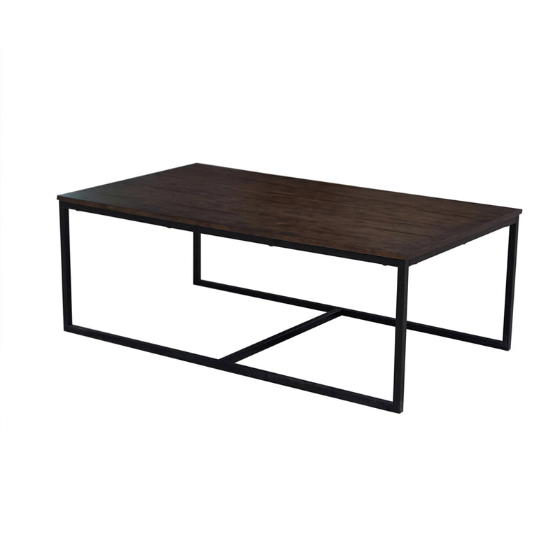 Wood 54" Coffee Table, Antiqued Mocha