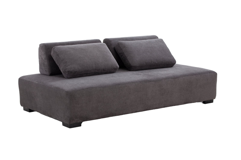 85.4'' Minimalist Sofa 3-Seater Couch for Apartment, Business Lounge, Waiting Area, Hotel Lobby Grey