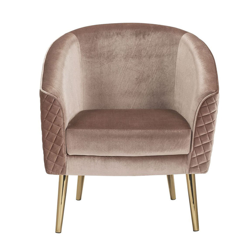 Accent Chair, Velvet & Gold