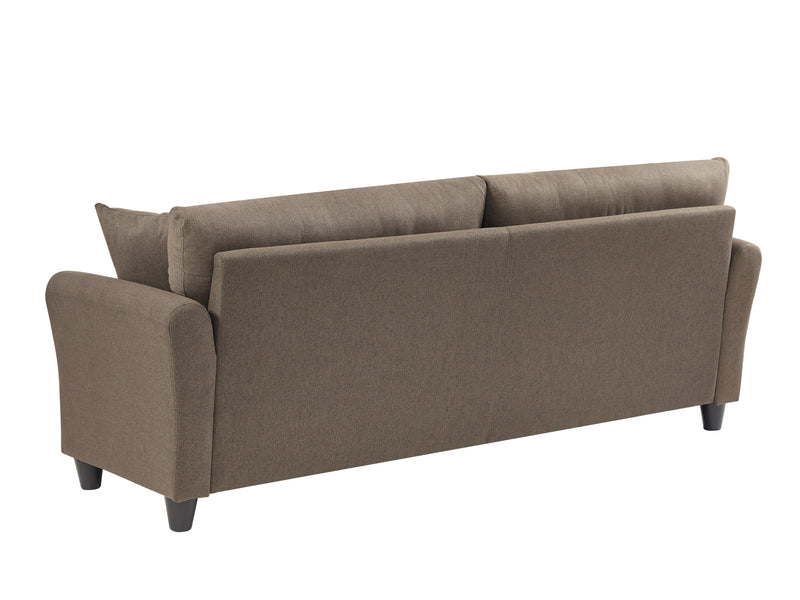 2042 Light brown three-seater sofa in linen