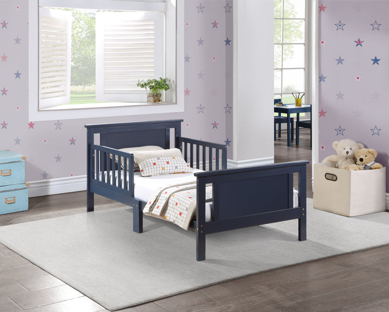 Connelly Reversible Panel Toddler Bed Midnight Blue/Vintage Walnut