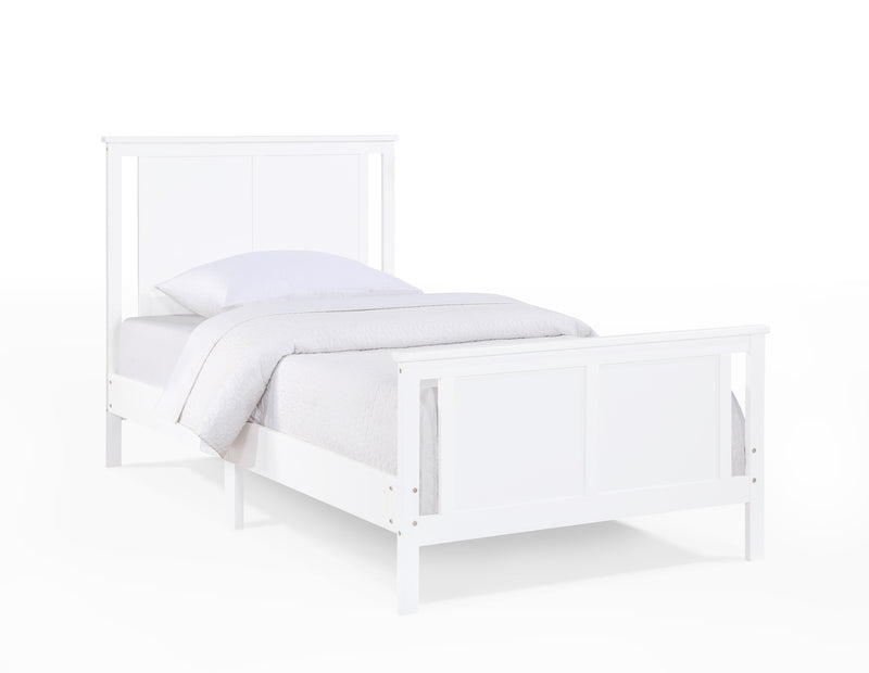 Connelly Twin Bed White/Rockport Gray