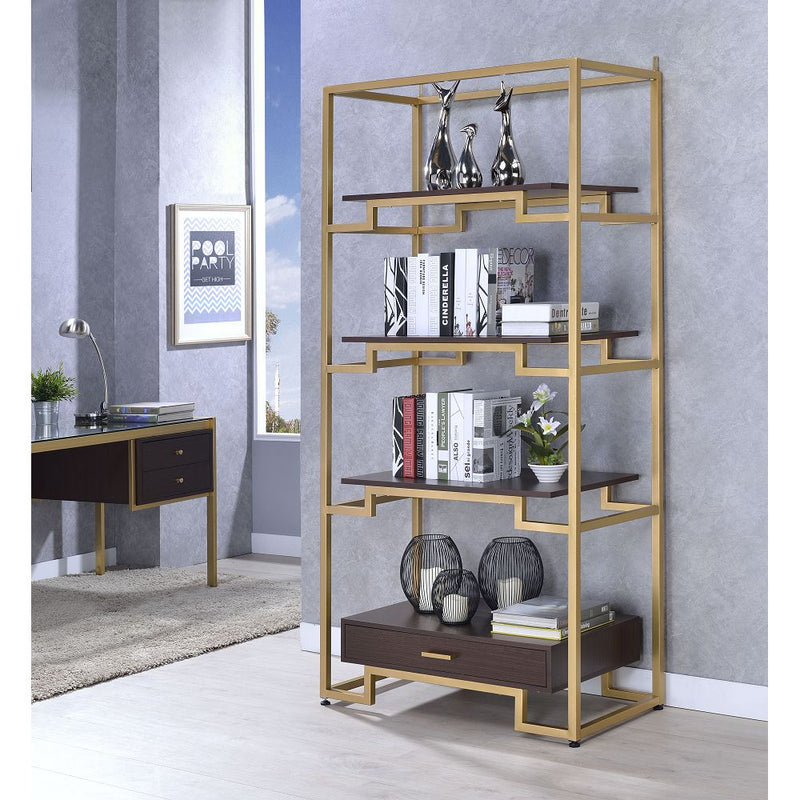 Bookshelf in Gold