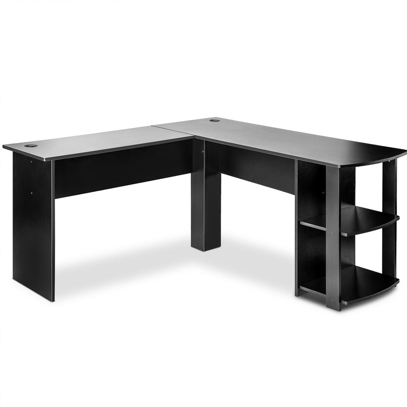 L-Shapped Desk Office——Storage Shelf /PC Table Workstation Writing Table/Maximize office space