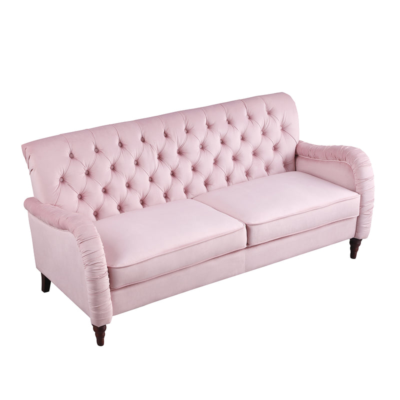 2229,PINK  Chesterfield;3 seater ,modern sofa