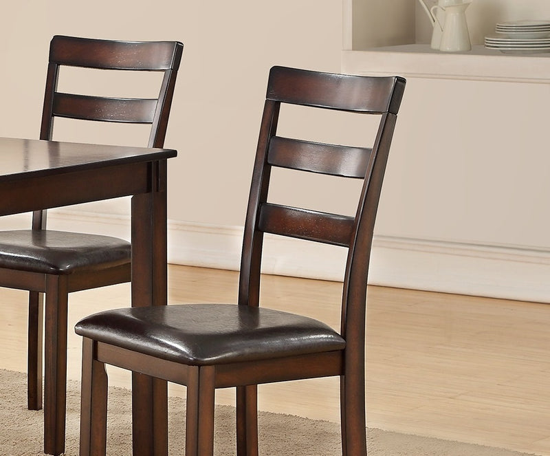 Classic Style 6pcs-Dining Set Rectangle Table 4 Side Chairs And Bench Dining Room Furniture MDF Rubber wood