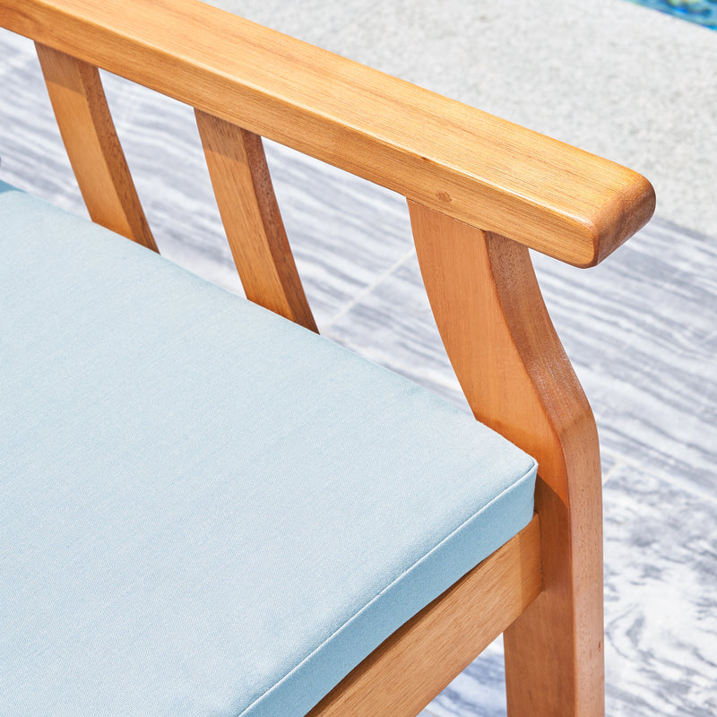 Kapalua Honey Nautical Outdoor Eucalyptus  Wooden Dining Chair