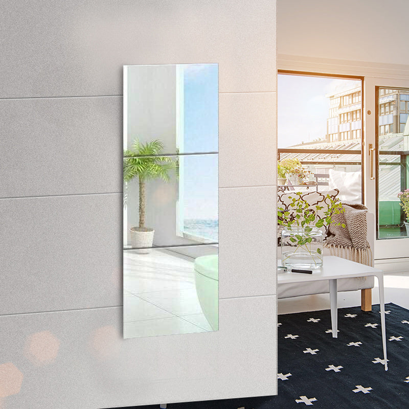 Wall Mirrors Flexible Real Glass Flat Frameless