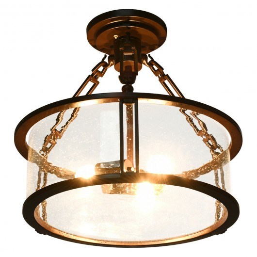 16" 3-Light Flush Mount Ceiling Light