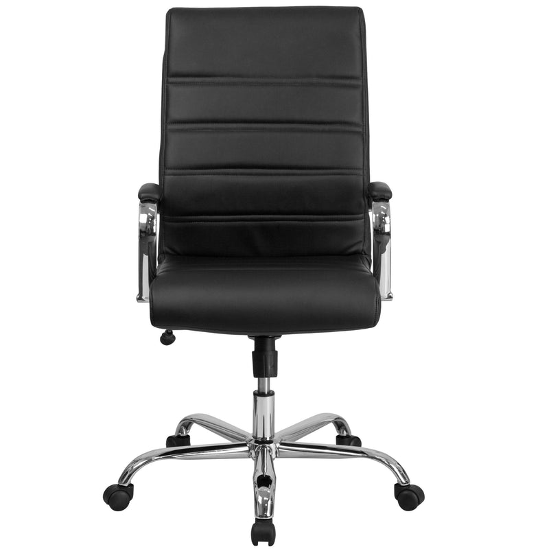 High Back Executive Swivel Office Chair with Metal Frame and Arms