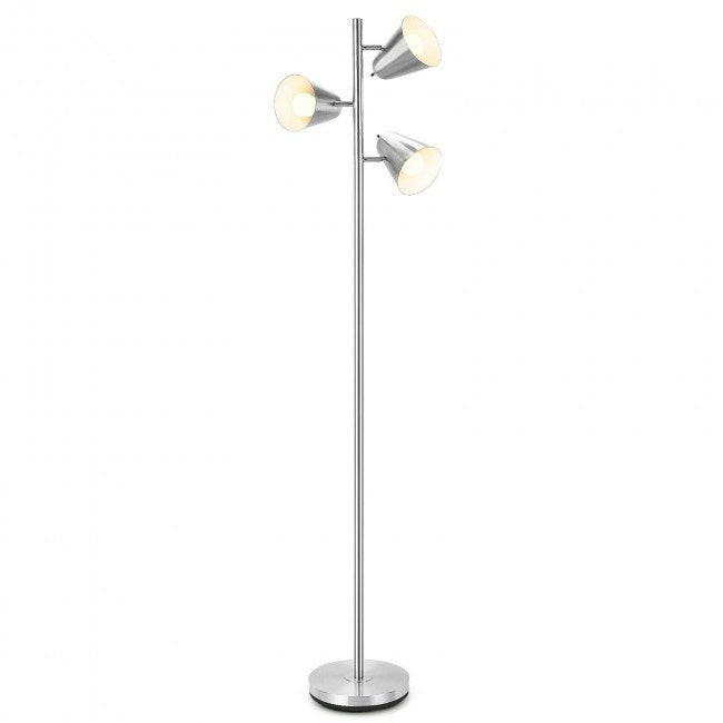 64" 3-Light LED Floor Lamp Reading Light for Living Room Bedroom