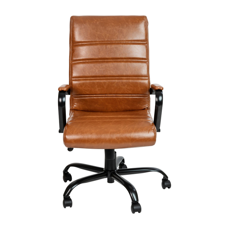 High Back Executive Swivel Office Chair with Metal Frame and Arms