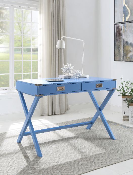 Amenia Writing Desk, Blue Finish YF