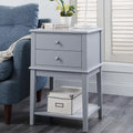 WOODEEM White Nightstand Bedrooms, Large End Table for Living Room, Bed Side Table with Drawers