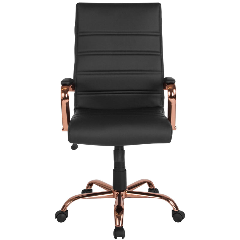 High Back Executive Swivel Office Chair with Metal Frame and Arms