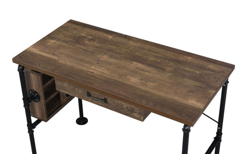 Writing Desk, Weathered Oak & Black Finish