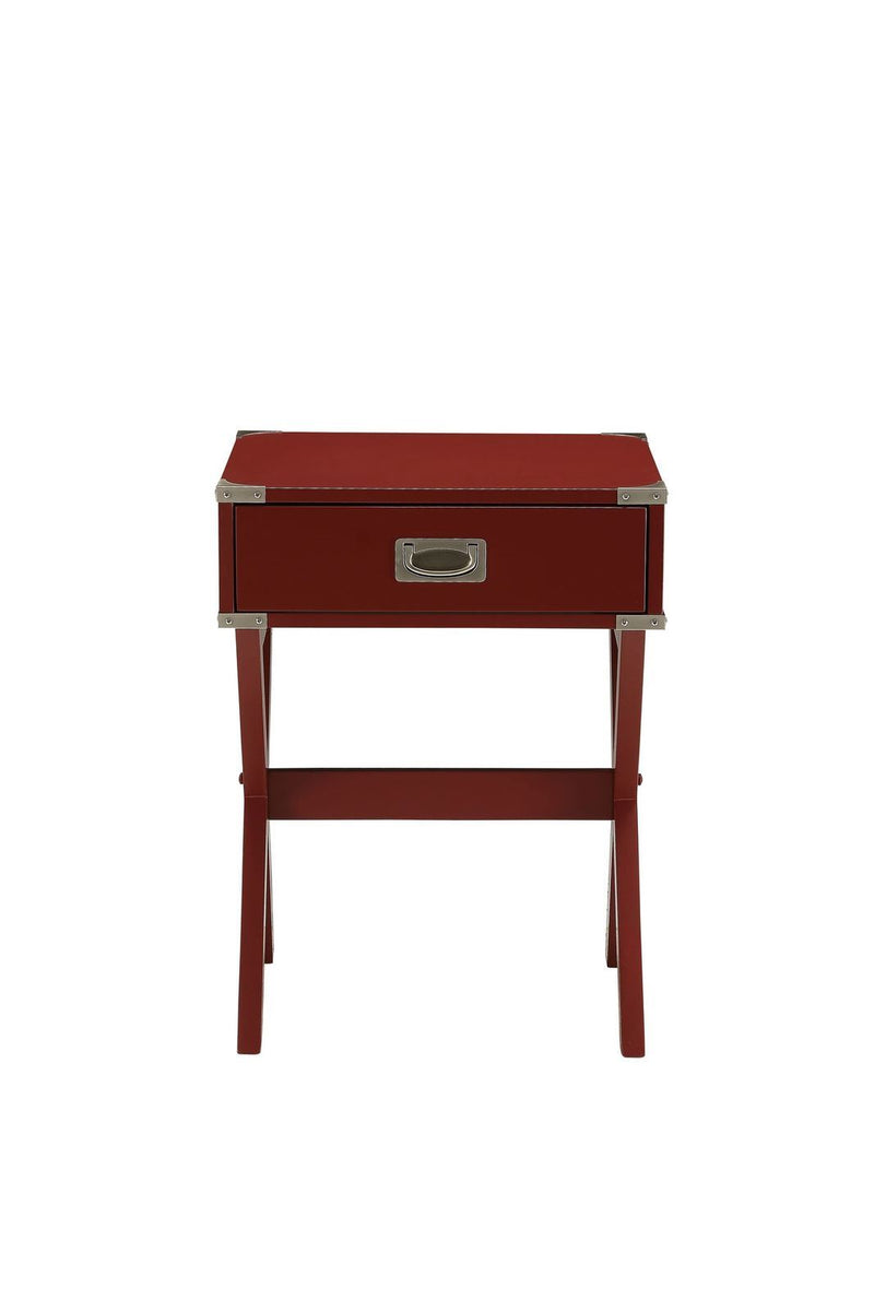 Babs End Table in Red