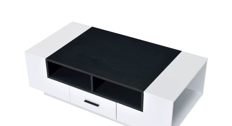 Armour Coffee Table, White & Black YJ