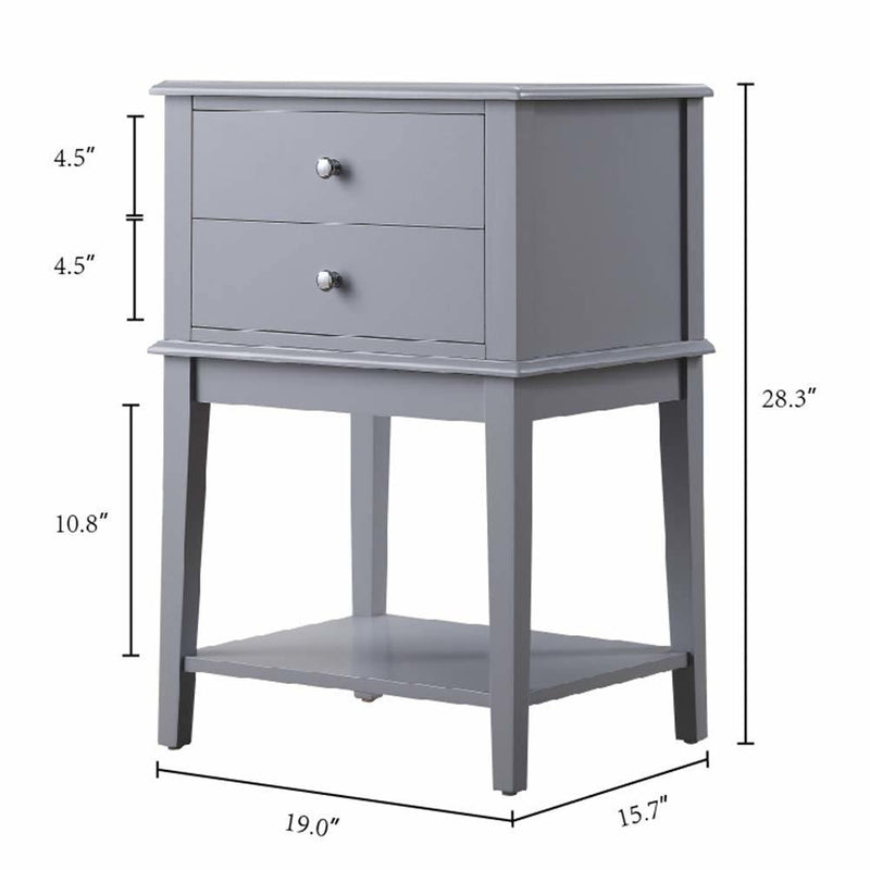 WOODEEM White Nightstand Bedrooms, Large End Table for Living Room, Bed Side Table with Drawers