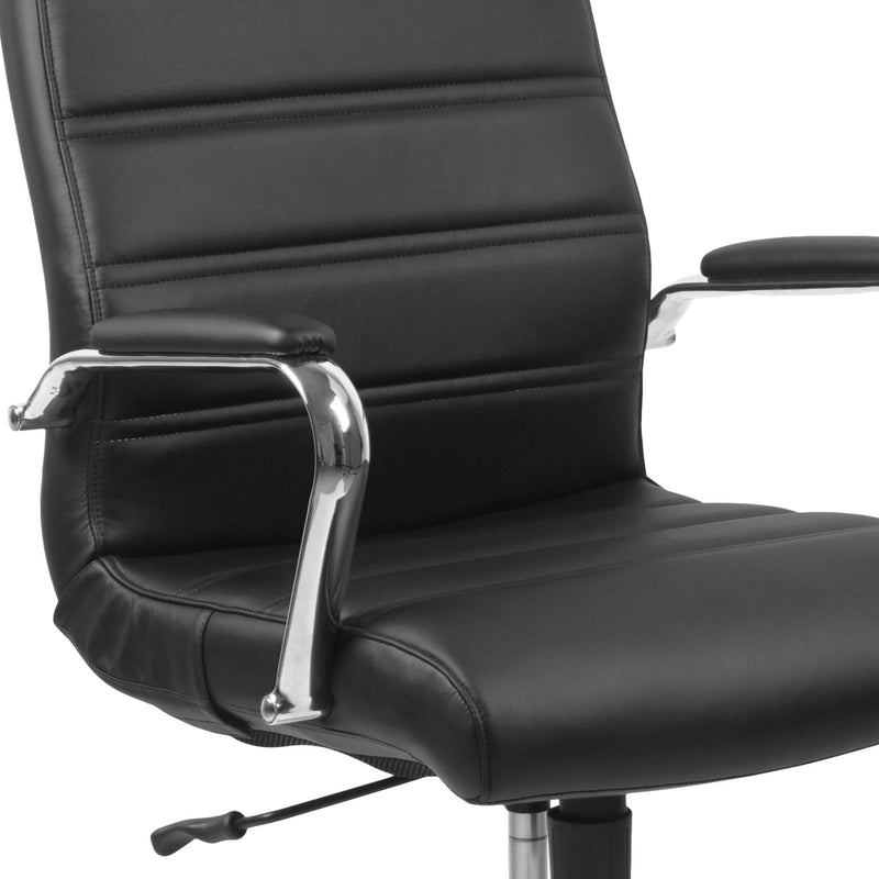 High Back Executive Swivel Office Chair with Metal Frame and Arms