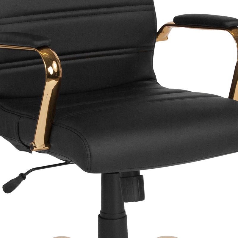 High Back Executive Swivel Office Chair with Metal Frame and Arms