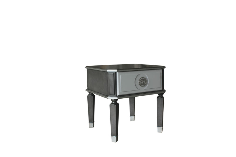 House Beatrice End Table, Charcoal &amp; Light Gray Finish