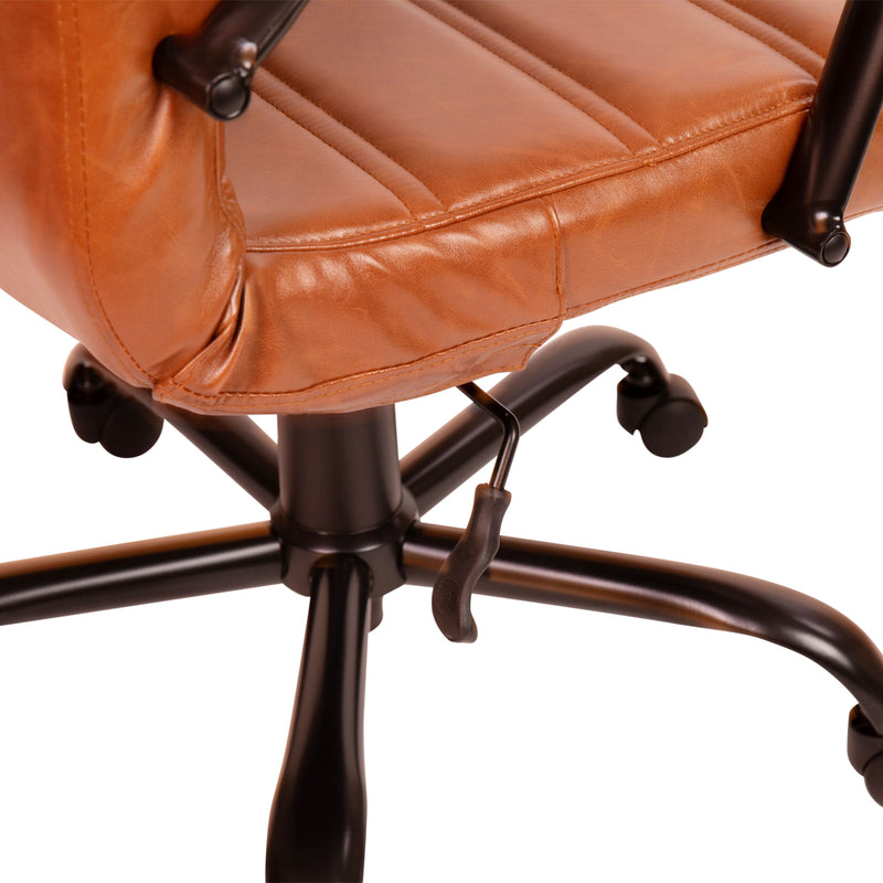 High Back Executive Swivel Office Chair with Metal Frame and Arms