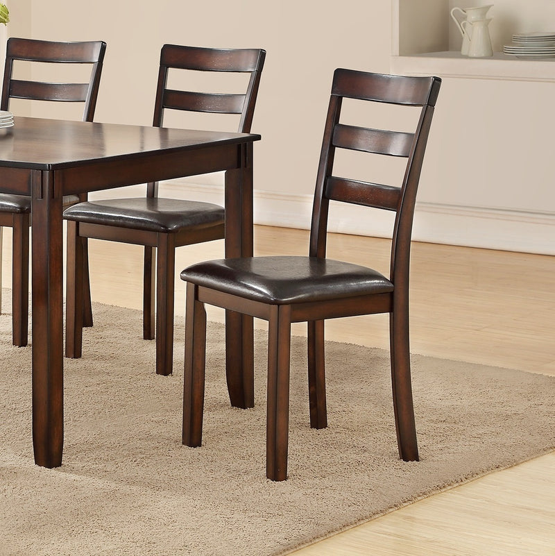 Classic Style 6pcs-Dining Set Rectangle Table 4 Side Chairs And Bench Dining Room Furniture MDF Rubber wood