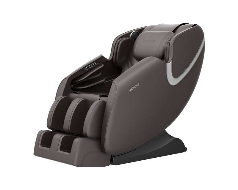 Massage Chair Recliner with Zero Gravity, Full Body Airbag Massage Chair with Bluetooth Speaker, Foot Roller Brown