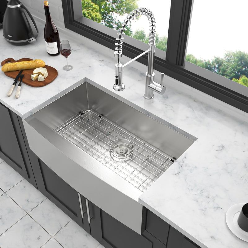 30 Farmhouse Sink - 30 Inch Kitchen Sink Stainless Steel 18 gauge Apron Front Kitchen Sink